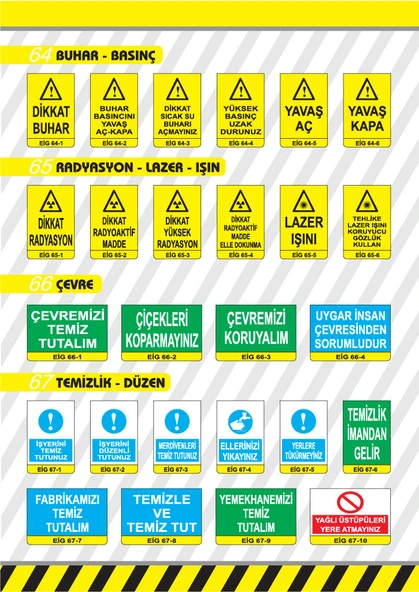 PVC 0,50 mm  FABRİKAMIZI TEMİZ TUTALIM  İkaz Levhası  - (2 Adet) ürün görseli 1