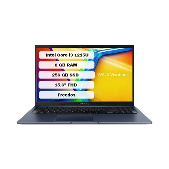 Vivobook 15 X1502ZA-EJ1645 Intel Core i3 1215U 8GB 256GB SSD Freedos 15.6" FHD Taşınabilir Bilgisayar ürün görseli 1