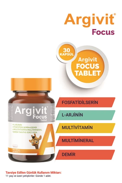 Argivit Focus L-Arjini 30 Tablet - Resim 2