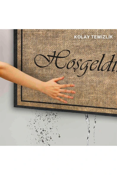 Dekoratif Kapı Önü Paspası - Kaymaz Taban (74) - Resim 5
