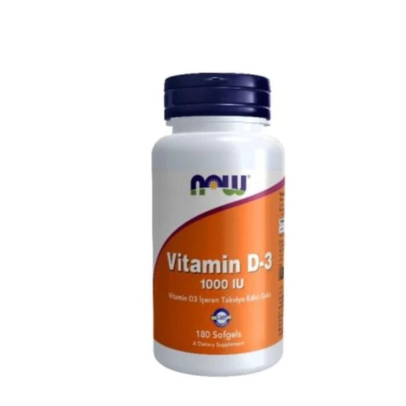 Now Foods Vitamin D3 1.000 IU 180 Softgels ürün görseli 1