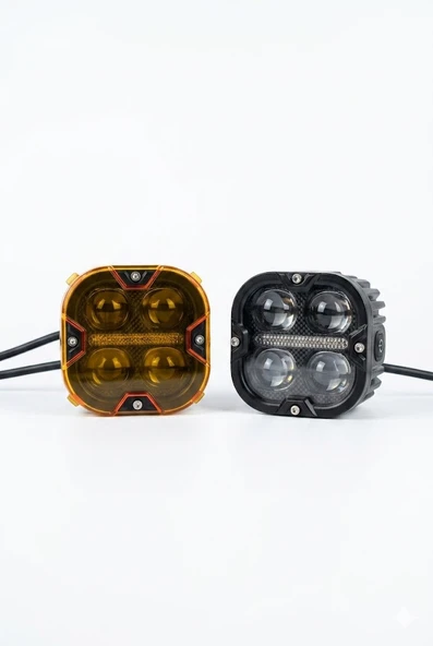 4 Led Angel Hardcap Kapaklı Motosiklet Sis Farı ürün görseli 1