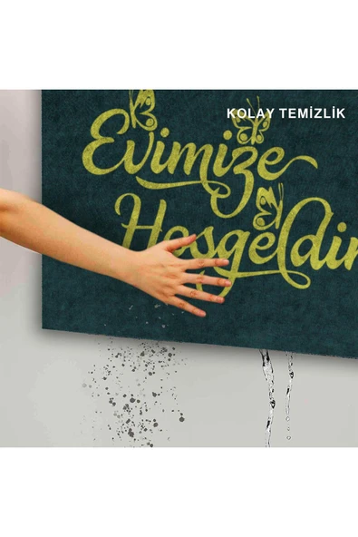 Dekoratif Kapı Önü Paspası - Kaymaz Taban (92) - Resim 5