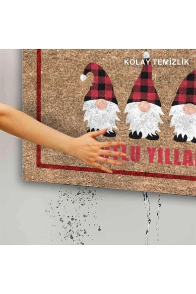 Dekoratif Kapı Önü Paspası - Kaymaz Taban (47) - Resim 4