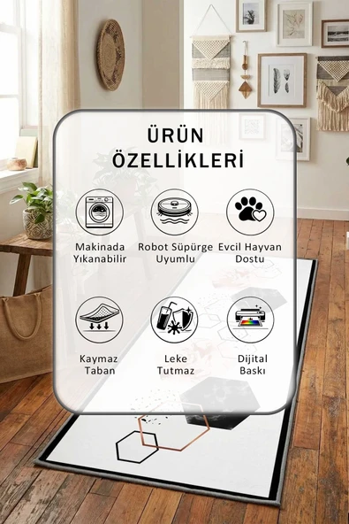 Küp Yıkanabilir Yolluk - Resim 2