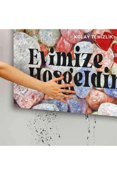 Dekoratif Kapı Önü Paspası - Kaymaz Taban (132) - Resim 5