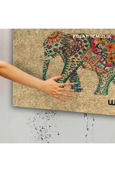 Dekoratif Kapı Önü Paspası - Kaymaz Taban (43) - Resim 5