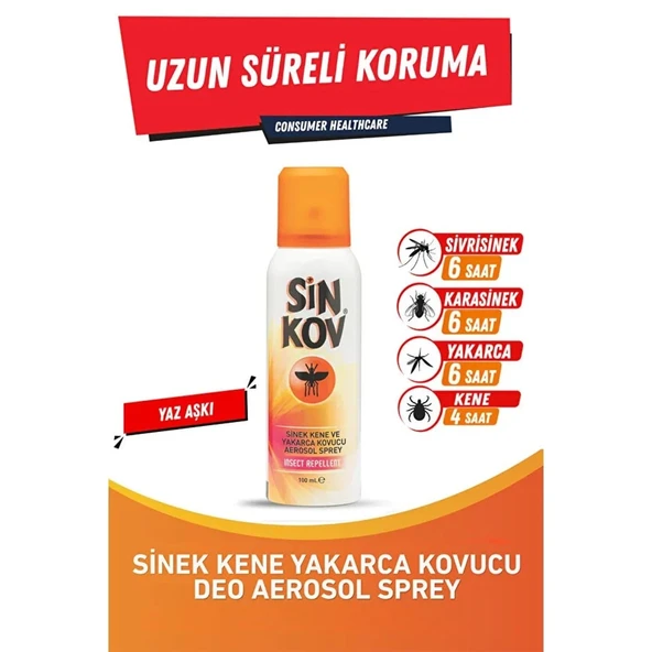 Sinkov Sivrisinek ve Karasinek Kovucu Aerosol Deo Sprey 100 ml ürün görseli 1