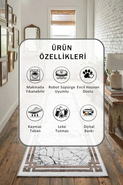 Ayça Vizon Yıkanabilir Yolluk - Resim 2