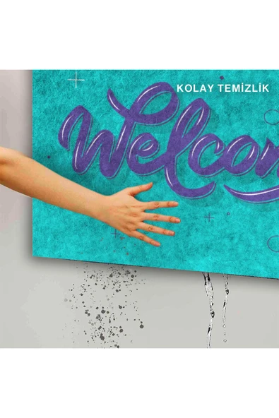 Dekoratif Kapı Önü Paspası - Kaymaz Taban (183) - Resim 5