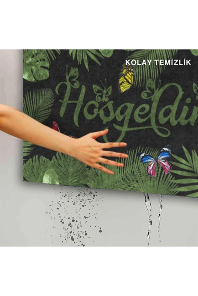 Dekoratif Kapı Önü Paspası - Kaymaz Taban (89) - Resim 5