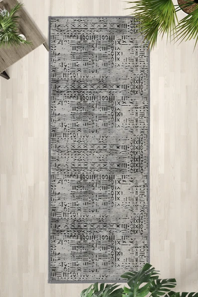 Gri Yıkanabilir Mutfak Halısı - Resim 3