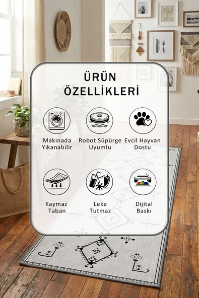 Kleopatra Yıkanabilir Yolluk - Resim 2