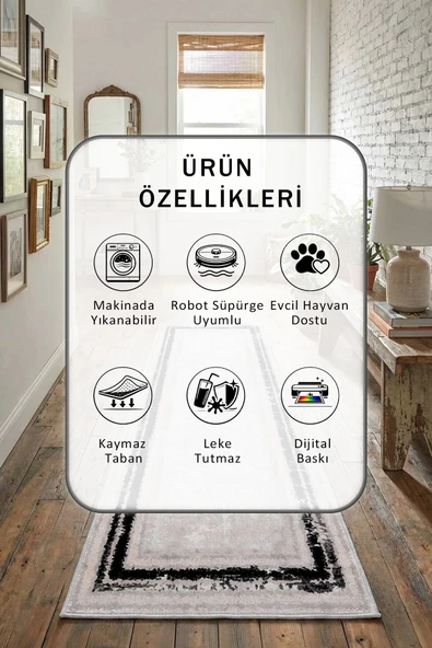 Rasta Siyah Yıkanabilir Yolluk - Resim 2