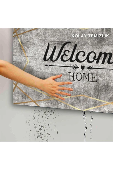 Dekoratif Kapı Önü Paspası - Kaymaz Taban (139) - Resim 5