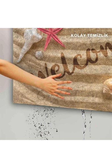 Dekoratif Kapı Önü Paspası - Kaymaz Taban (126) - Resim 5