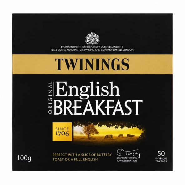 Twinings Original English Breakfast Siyah Bardak Poşet Çay 50 x 2 G ürün görseli 1