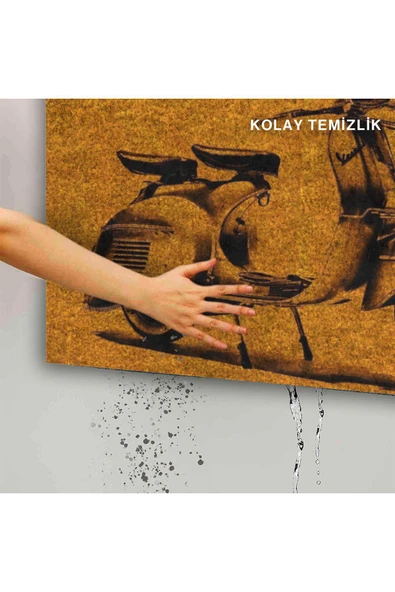 Dekoratif Kapı Önü Paspası - Kaymaz Taban (231) - Resim 5
