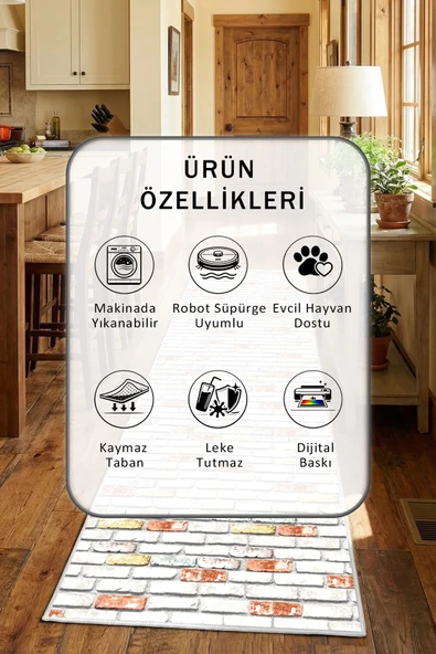 Yıkanabilir Mutfak Halısı - Resim 2
