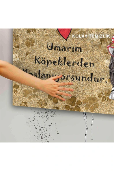 Dekoratif Kapı Önü Paspası - Kaymaz Taban (28) - Resim 5