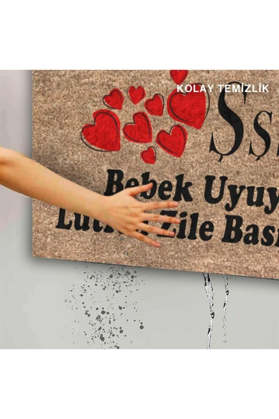 Dekoratif Kapı Önü Paspası - Kaymaz Taban (120) - Resim 5