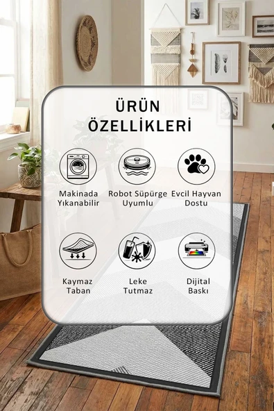 Arrow D9 Kare Yıkanabilir Yolluk - Resim 2