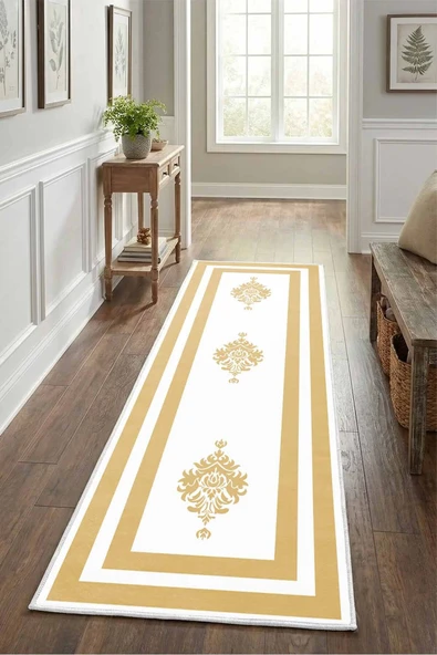 Black Punto Beyaz Gold Yıkanabilir Yolluk ürün görseli 1