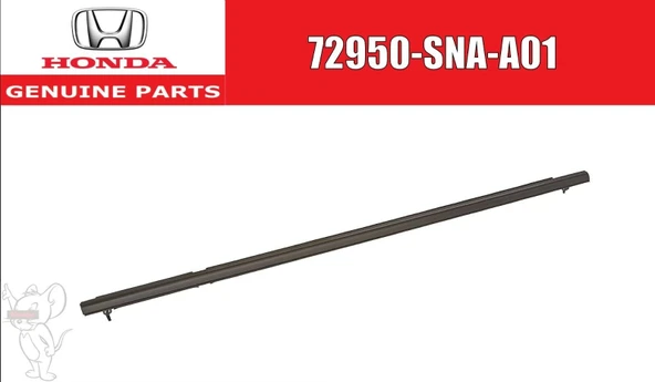 Honda Civic 2006-2012 Cam Sıyırıcı Fd6 Arka Kapı Dış Sol (Siyah) (Oem No: 72950-Sna - A01) ürün görseli 1