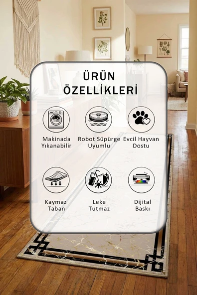 Gölge Yıkanabilir Yolluk - Resim 2