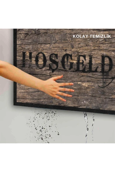 Dekoratif Kapı Önü Paspası - Kaymaz Taban (105) - Resim 5