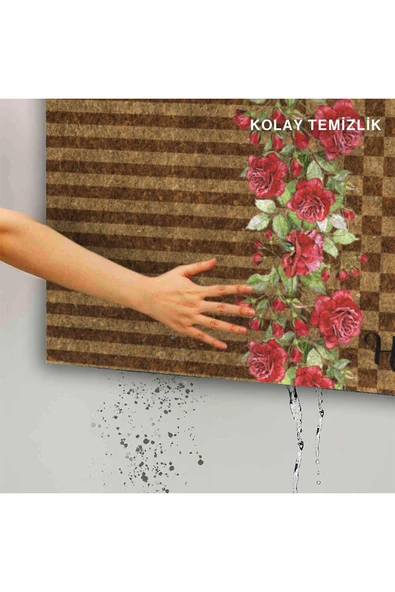 Dekoratif Kapı Önü Paspası - Kaymaz Taban (141) - Resim 5