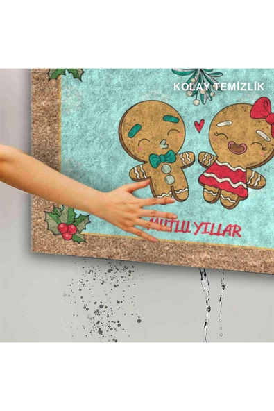 Dekoratif Kapı Önü Paspası - Kaymaz Taban (51) - Resim 4