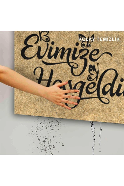 Dekoratif Kapı Önü Paspası - Kaymaz Taban (176) - Resim 5