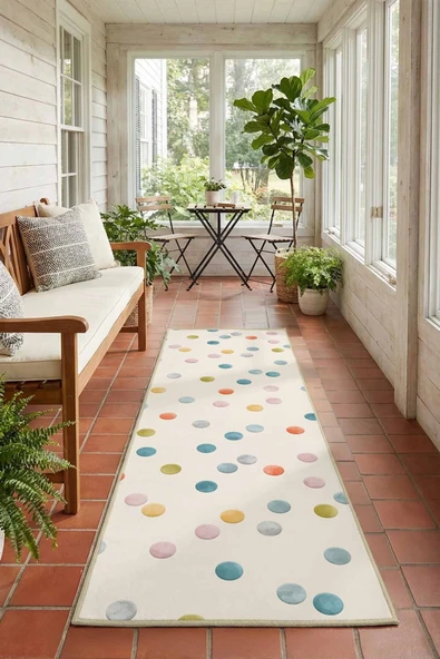 Dots Tk268-v1-c Krem Yıkanabilir Yolluk ürün görseli 1