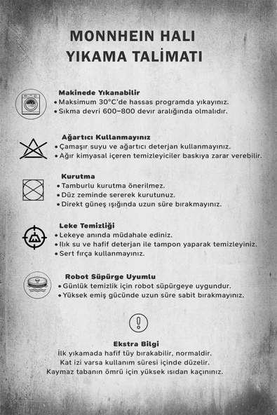 Bej Yıkanabilir Mutfak Halısı - Resim 7