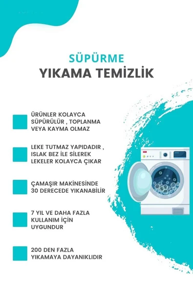 Yıkanabilir Yolluk - Resim 3