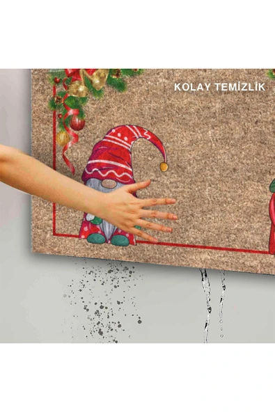Dekoratif Kapı Önü Paspası - Kaymaz Taban (59) - Resim 4