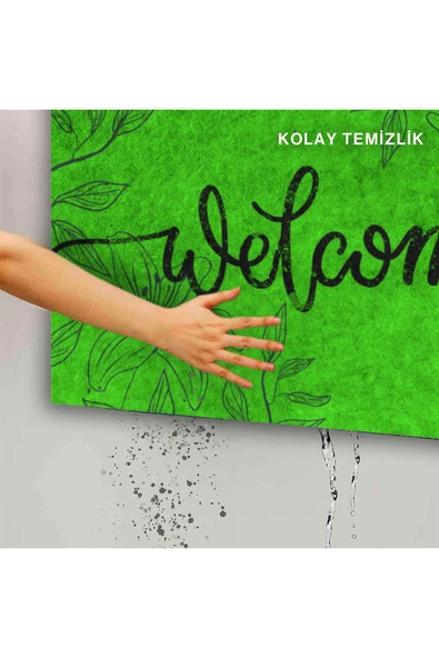 Dekoratif Kapı Önü Paspası - Kaymaz Taban (190) - Resim 5