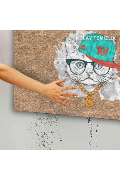 Dekoratif Kapı Önü Paspası - Kaymaz Taban (228) - Resim 5