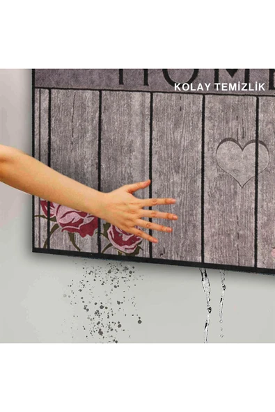 Dekoratif Kapı Önü Paspası - Kaymaz Taban (171) - Resim 5