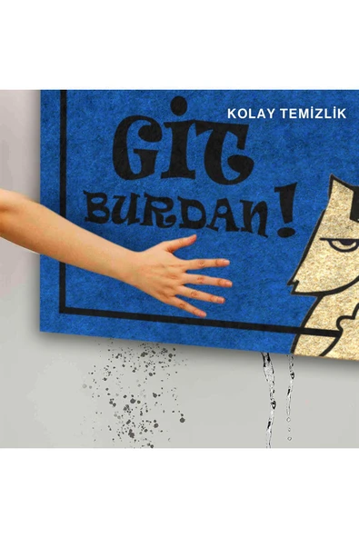 Dekoratif Kapı Önü Paspası - Kaymaz Taban (21) - Resim 5