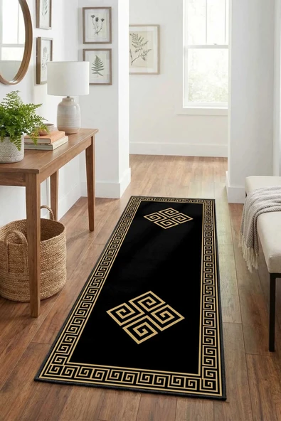 Şah Gold Salon Mutfak Yatak Odası Dijital Yıkanabilir Yolluk ürün görseli 1