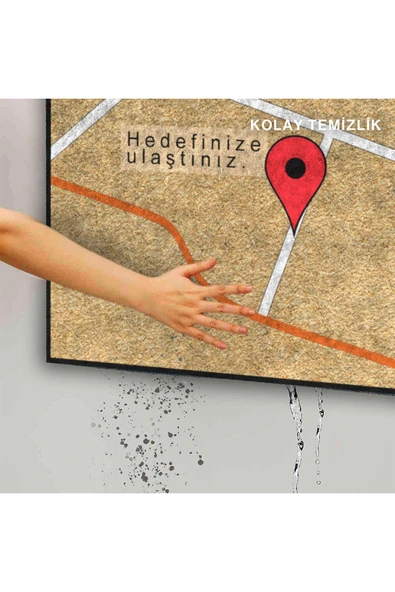 Dekoratif Kapı Önü Paspası - Kaymaz Taban (163) - Resim 5