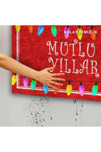 Dekoratif Kapı Önü Paspası - Kaymaz Taban (65) - Resim 4