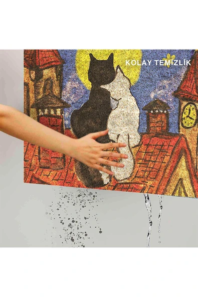 Dekoratif Kapı Önü Paspası - Kaymaz Taban (8) - Resim 3