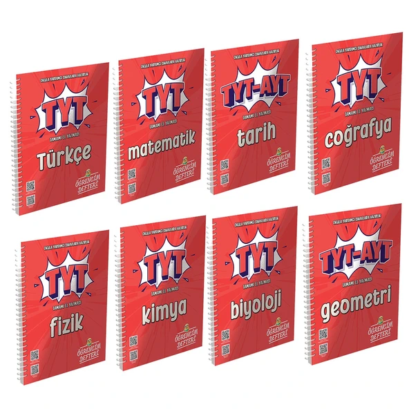 Murat Eğitim Yayınları TYT Öğrencim Defteri Seti 8 Kitap ürün görseli 1