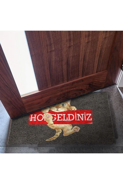 Dekoratif Kapı Önü Paspası - Kaymaz Taban (7) - Resim 5