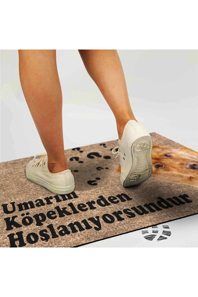 Dekoratif Kapı Önü Paspası - Kaymaz Taban (9) - Resim 2
