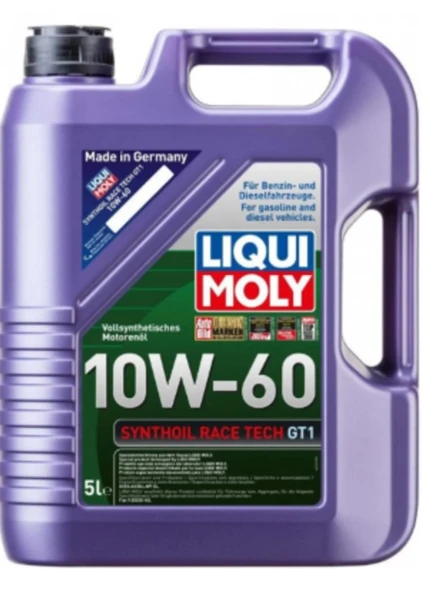 LIQUI MOLY 10W60 SYNTHOIL RACE TECH GT1 5LT ürün görseli 1