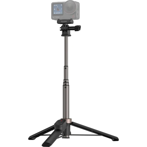 Telesın Uzaktan Kumandalı Selfie Stick (Djı, Gopro ve Cep Telefonu Uyumlu) - Djı Osmo Action4/5/6 ve Gopro HERO11/12/13 Uyumlu ürün görseli 1